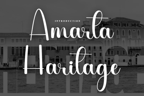 Amarta Haritage: A Script Font for Editorial Elegance
