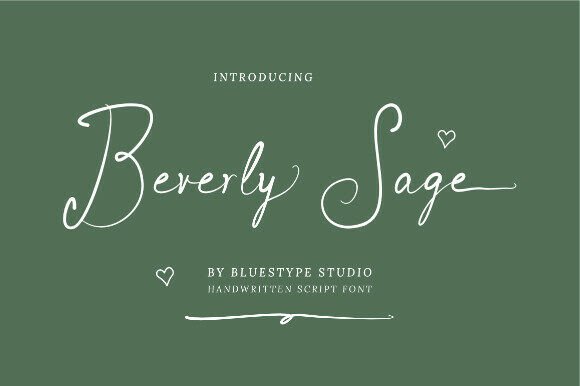 Beverly Sage: A Handwritten Font for Editorial Design