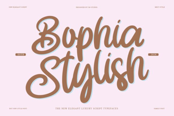 Bophia Stylish: Elevate Your Brand with a Timeless Script Font