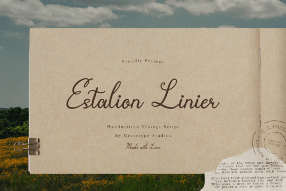 Estalion Linier: A Script Font for Campaign Creativity