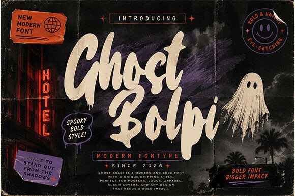 Ghost Bolpi: A Bold Script for Branding That Speaks Volumes