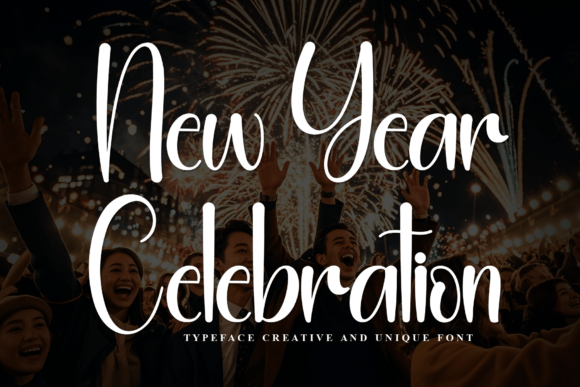 New Year Celebration Font for Handmade Crafters