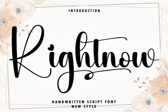Rightnow: A Script Font for Modern Editorial Design